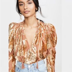 Ulla Johnson-Camilla Blouse in Rose Gold